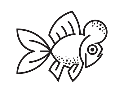 Goldfish fish gold icon illustration tumor