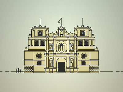 Church animation building illustration video