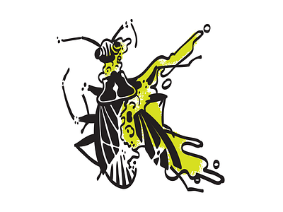 Kill beetle bug illustration squashed
