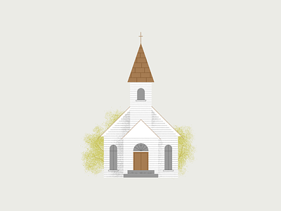 Old Country Church illustration