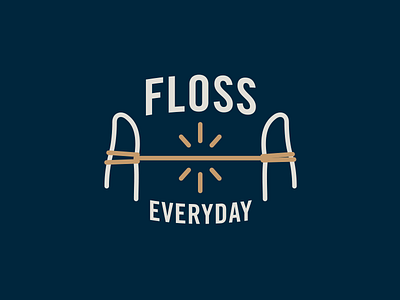 Floss dental fingers illustration