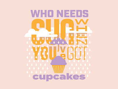 Glass Half Full cupcake rain s.a.d. sugar