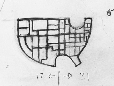 US Simplified map sketch usa