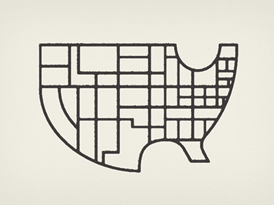 USA Simple simplified usa map