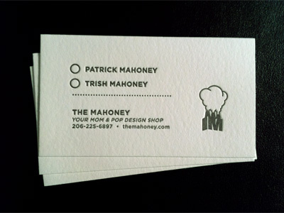 It's Business business card letterpress the mahoney