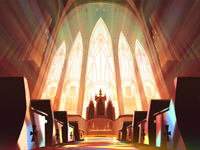 Right Now — Backgrounds animation art background church design drawing illustration interior photoshop