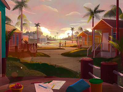 Synesthesia / Florida art colour design digital florida illustration painting sketch sunset warm