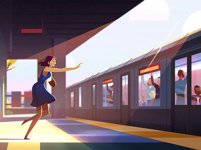 OLG — Train animation background colour design lottery ontario styleframe train