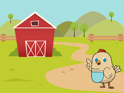 The Chicken Cook chicken design farm game illustration kids