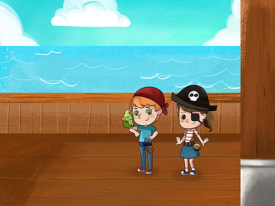 Pirates character design children illustration pirates