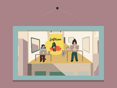 Working where it counts deep flat illustration