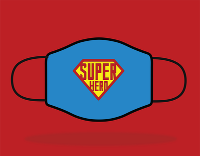 super hero facebook mask vector