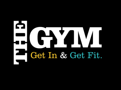 The Gym Logo brand fitness center logo