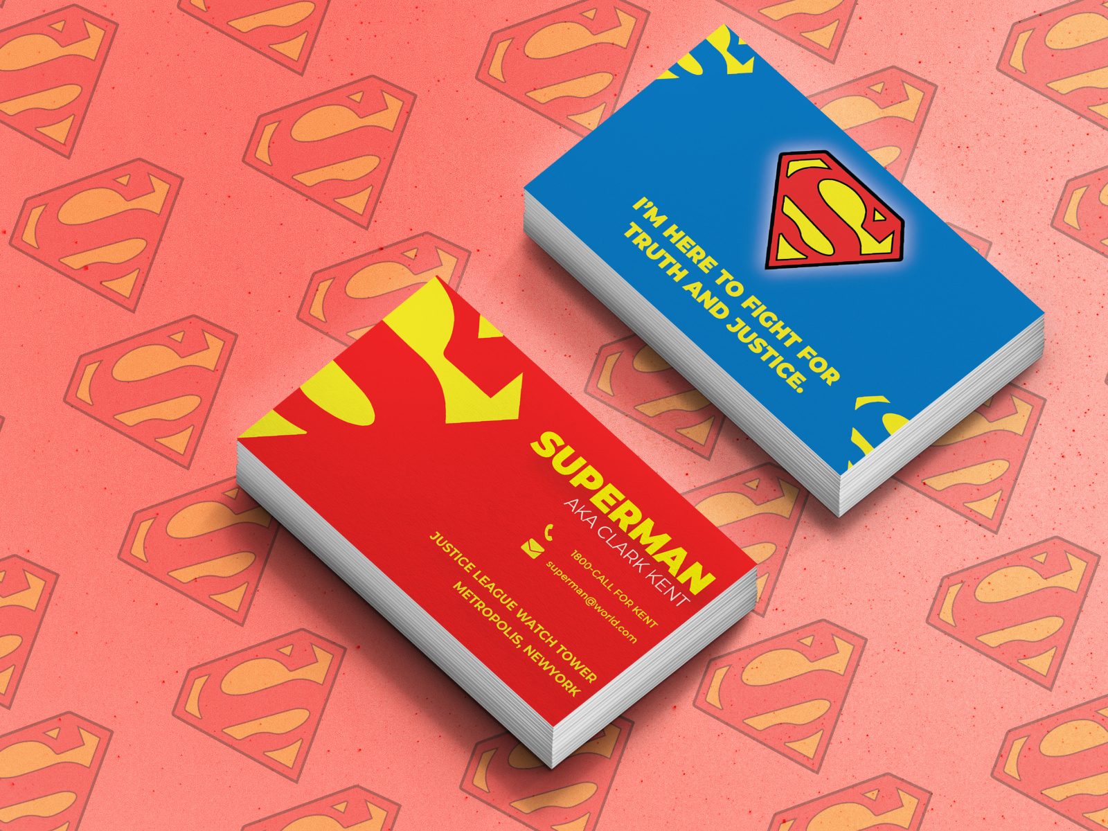 superman business card by M.Nithin Chandar on Dribbble