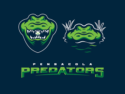 Predators Alt Look alligator baseball crocodile pensacola sports sports logo