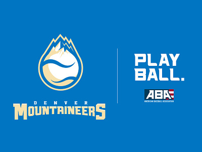 Denver Mountaineers - ABA baseball branding denver font logo mountain sports sports design sports logo typeface typography