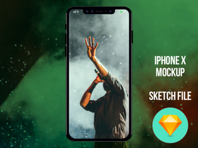 IPhone X mockup Sketch file Download