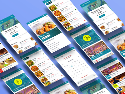 Booking App clean ui design mobile online restaurant app table ui ui design user interface ux