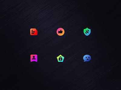 ICON abstract app branding colorful dark flat icons icons design ios mobile app mobile app design mobile ui ui uidesign