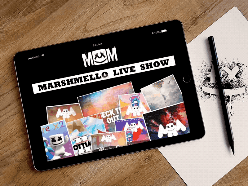 Marshmello live show app interaction ipad live music