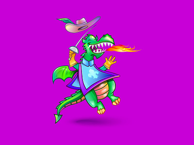 Dragon animation character design rigging vector