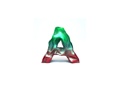 Letter A 3d type a typography