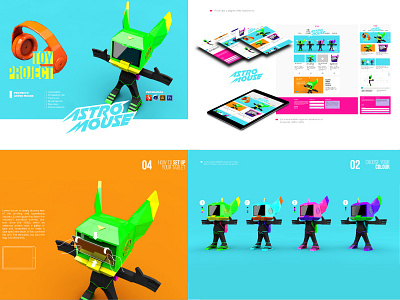 Astro Mouse 3d character design layout logo mock ups robot toy typography web webdesign