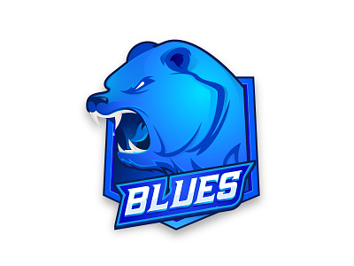 Blue Bear - logo basketball design illustration logo logo design typography vector