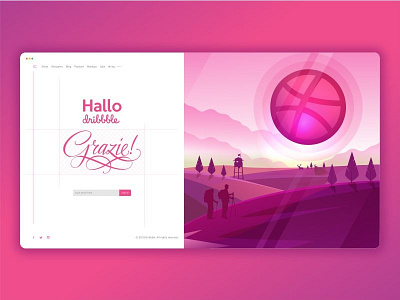 Thanks & Hallo Dribbble debut design dribbble simple ui ux website