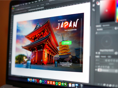 Banner presentation for trip to Japan branding clean design dribbble illustration marketing simple ui ux website