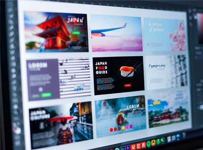 Design kit presentation for Japan Trip branding clean design illustration marketing simple socialmedia ui ux website