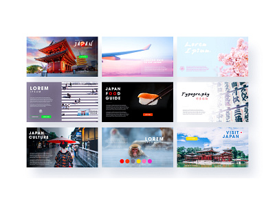 Design kit presentation for Japan Trip art branding clean design dribbble marketing simple ui ux website