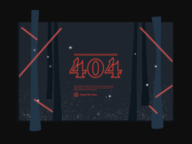 The Upside Down 404 404 error stranger things