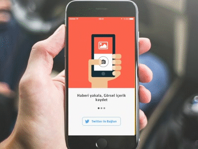 Social News APP - Welcome Screen İnteraction social news ui ux location citizen journalist