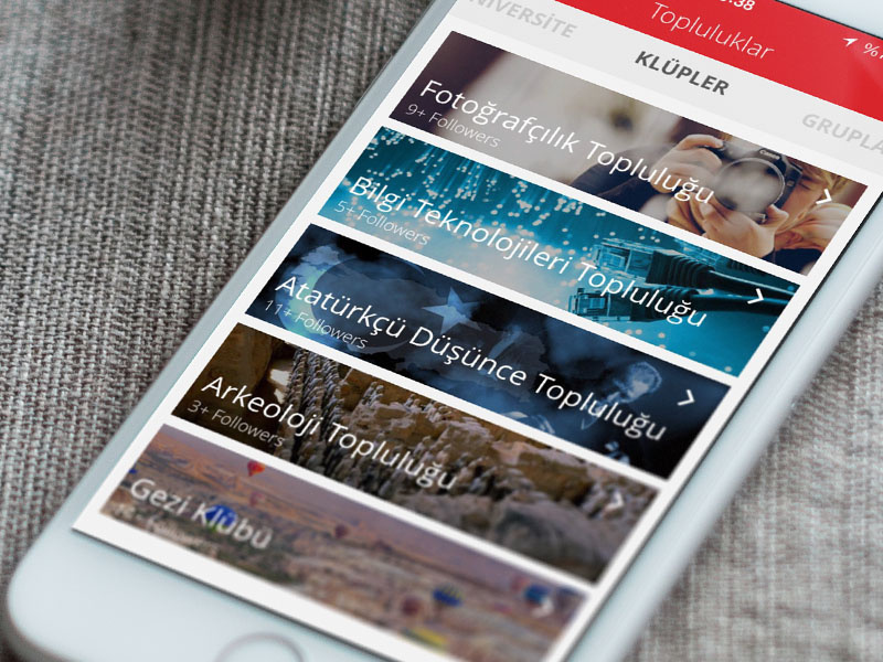 Başkent University Mobile APP - Clubs app mobile ux ui membership clubs university