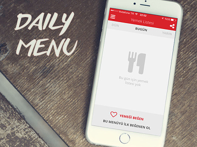 Başkent University Mobile APP - Daily Menu app daily food menu mobile ui university ux