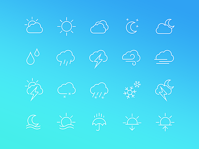 Weather Icons blizzard cloud icon icons moon snow sun weather zipper
