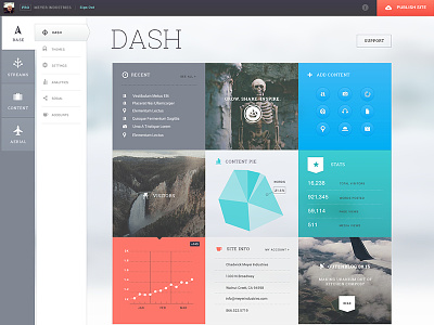 2.0 Dash Yes-You-Can Theme admin chart cms colorful content control panel dashboard gutensite stats ui ux