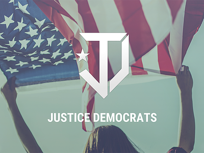 Justice Democrats logo branding democrat identity justice logo oligarchy politics superhero