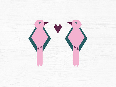 Birds in love birds couple heart love romantic triangle