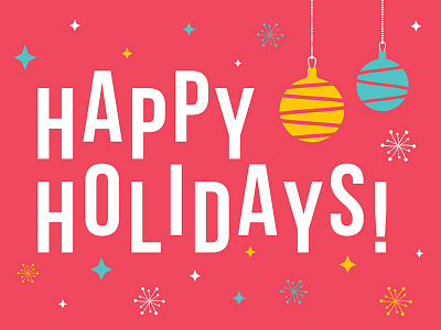Retro Happy Holidays Greeting Card 2019 card colorful fun gift greeting holiday retro