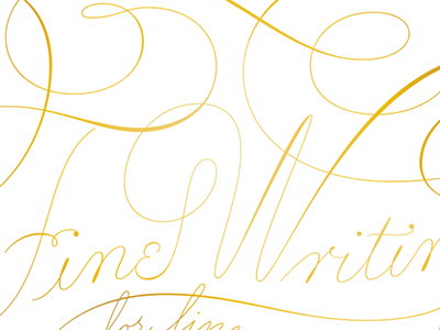 Fine Writing flourishes lettering script