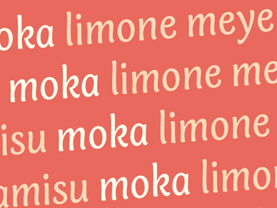 Gelato flavors moka type design typeface