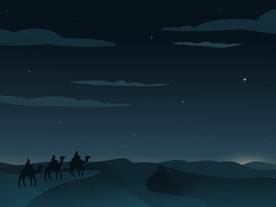 Digital Illustration // Christmas Star digital art flat higher education illustration story