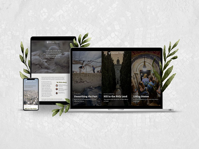 Tantur archeology content editorial jerusalem journalism longform page design