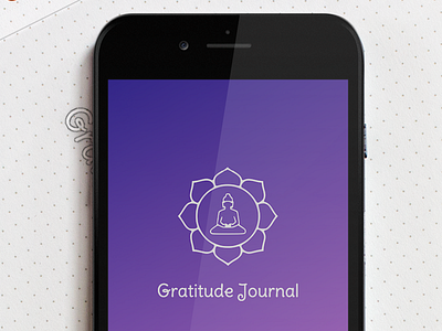 Gratitude Journal branding mobile app flow screen design