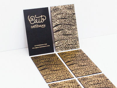 Foil Stamped Cards branding business cards gold lettering letterpress