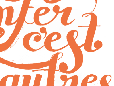 Sartre illustrated lettering typography hand lettering