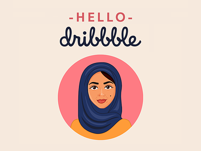 Hello Dribbble! debut first shot hello dribbble illustration self portrait