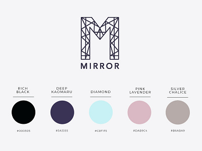 Color palette for Mirror clothing company